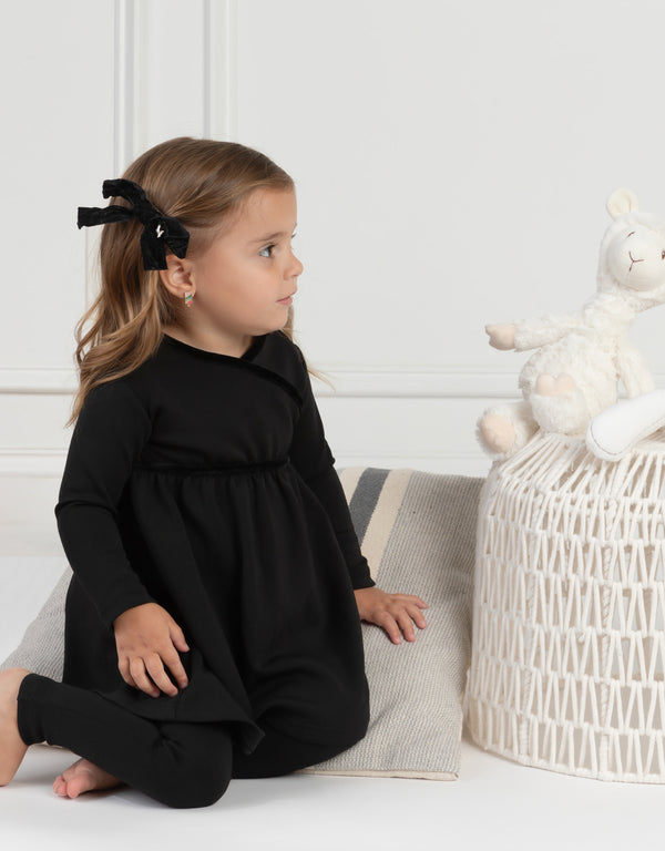 Toddler Girl Crossover Playwear Legging Set with Velour Trim