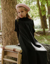 Girls Embroidered Maxi Dress Shabbos Robe with Attached Shell Sleeves