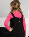 Girls Ponte Maxi Jumper Shabbos Robe with Pink Jewel Back Buttons