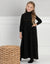 Girls Maxi Dress Shabbos Robe with Gold Accent Stitching