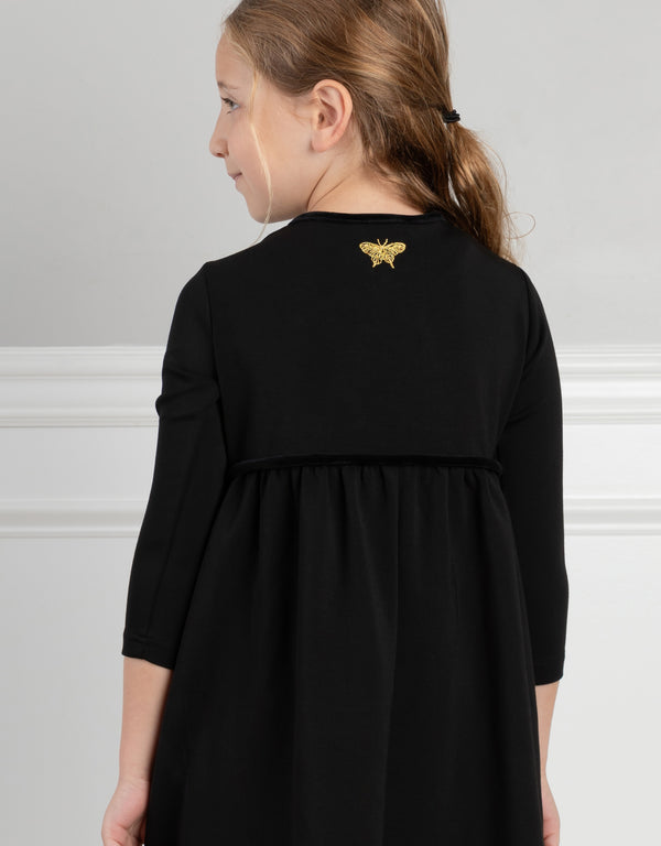 Crossover Maxi Shabbos Robe with Velour Trim