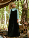 Girls Velour Round Neck Spaghetti Strap Maxi Dress Shabbos Jumper