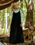 Girls Velour Round Neck Spaghetti Strap Maxi Dress Shabbos Jumper
