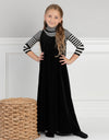 Girls Velour Round Neck Spaghetti Strap Maxi Dress Shabbos Jumper
