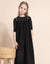 Girls Long or Short Woven Jumper with Shirring and Embellished Straps