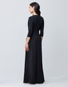 Modal Shirred Maxi Dress Shabbos Robe with Midriff
