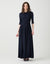 Sleeveless Rayon Maxi Dress with Multi Option Wrap Around Sash Navy