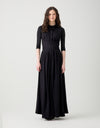Sleeveless Rayon Maxi Dress with Multi Option Wrap Around Sash Black