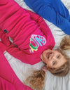 Pima Cotton Enjoy Pinks Kids Pajamas Legging Playwear Set Hot Pink