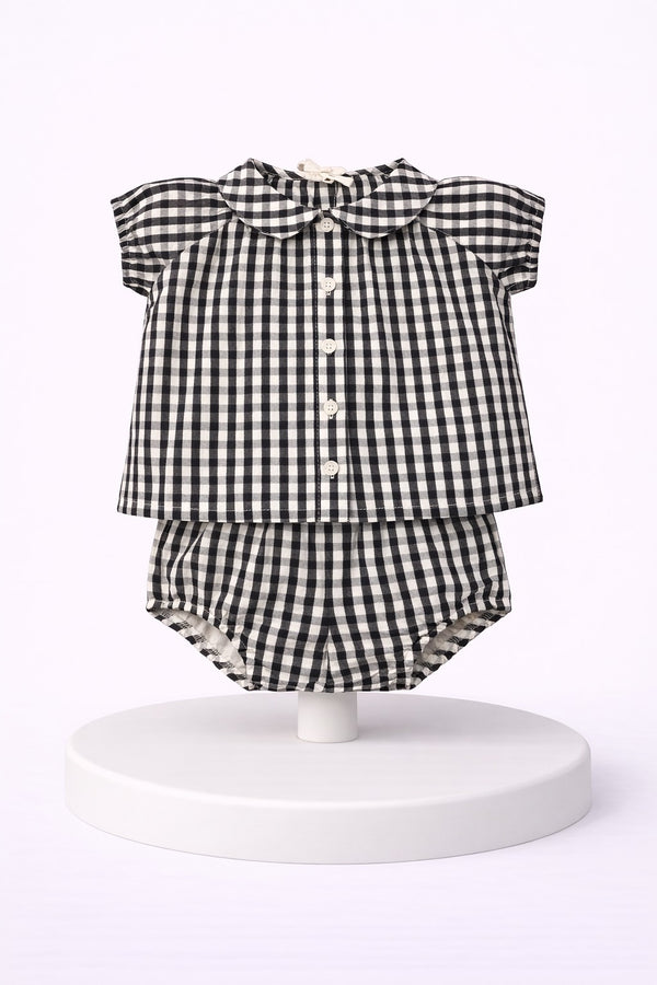 Little Paris Gingham Toddler Playwear Set