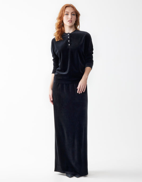 40" Elastic Waist Velour Skirt