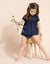 Toddler Girl Smocked Playwear Bloomer Set Navy