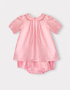 Toddler Girl Pintucked Linen Playwear Set Pink