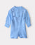 Toddler Boy Linen Overall Set with Tabbed Sleeve Shirt Light Blue