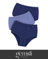 Gemsli 3-Pack Cotton Panty Briefs, Multis