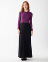 Cropped Ribbed Sweater with Pocket and Shoulder Detail Violet