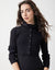 Ribbed Cropped Button Cardigan Black