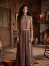 Teen Brown Floral Maxi Dress & Cardigan Set