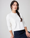 French Terry Cropped Pocket Sweatshirt White