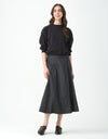 Raw Edged Bubble Sweatshirt Black
