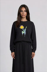 Black Sapphire Bloom Sweatshirt