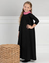 Girls Maxi Dress Shabbos Robe Pink Fuzzy Collar