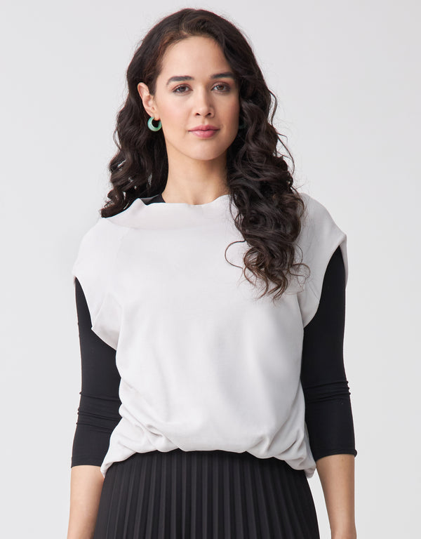 SuperSoft Jersey Bubble Vest Stone Gray