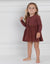 Toddler Girl Corduroy Playwear Set with Matching Cardigan Cinnamon