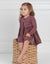 Toddler Girl Corduroy Playwear Set with Matching Cardigan Eggplant