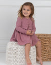 Toddler Girl Corduroy Playwear Set with Matching Cardigan Pink