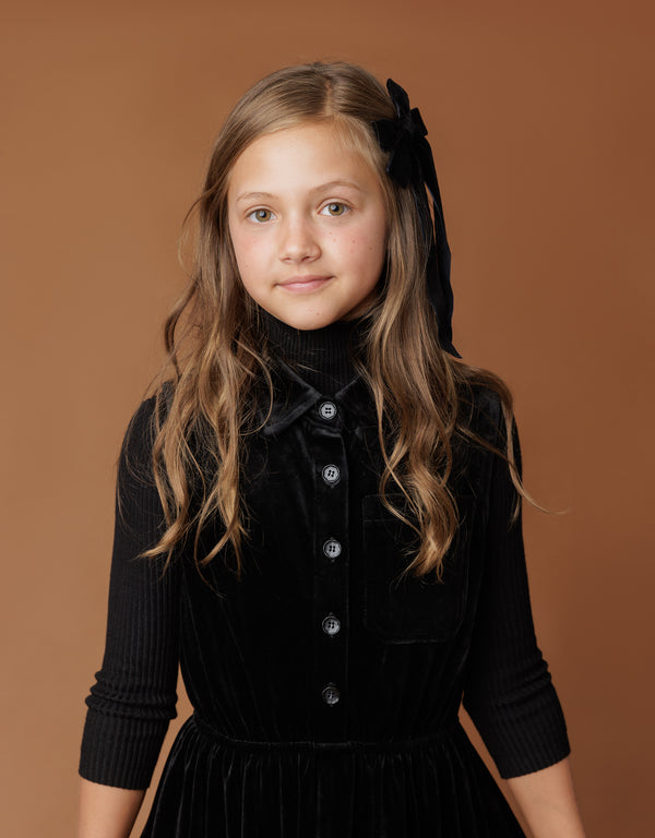 Astrid Velour Maxi Black