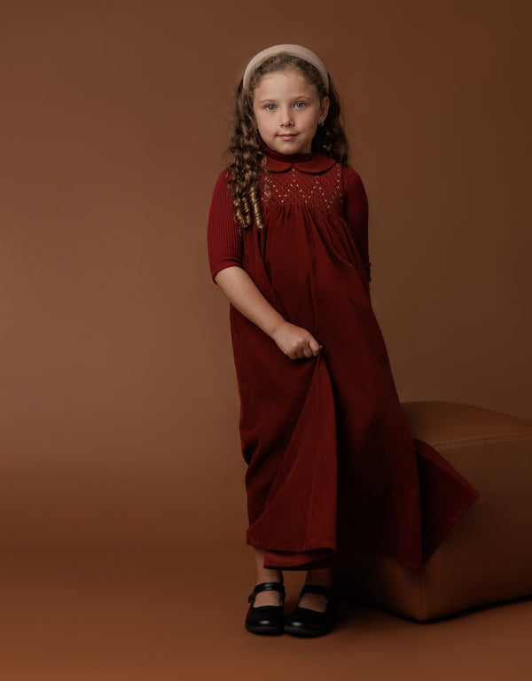 Sienna Smocked Maxi Rust