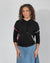 Pull On Hoodie with Crochet Trim pink Black