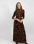 Brown Patterned Maxi Dress