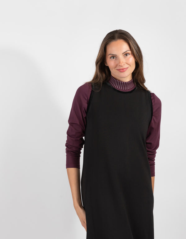 Maxi Jumper With Rounded Collar