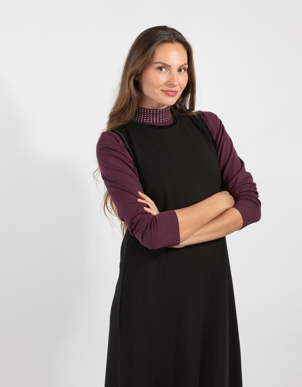 Maxi Jumper With Rounded Collar