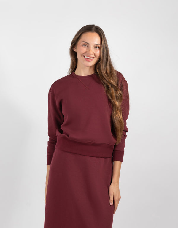 Burgundy Crewneck Sweatshirt