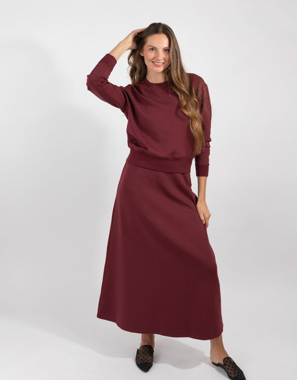 Burgundy Crewneck Sweatshirt