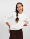 Sweatshirt With Front Pocket White