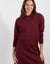 Burgundy Top With Matching Knit Collar