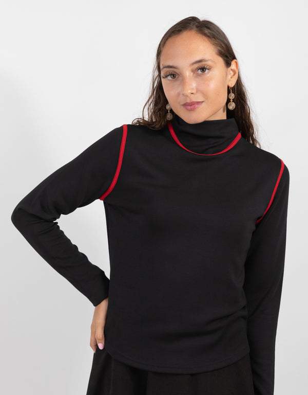 Black Top With Red Trim