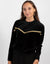 Velour Top With Gold Trim