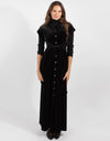 Black Velour Maxi Dress