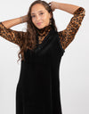 Velour V-Neck Maxi Jumper