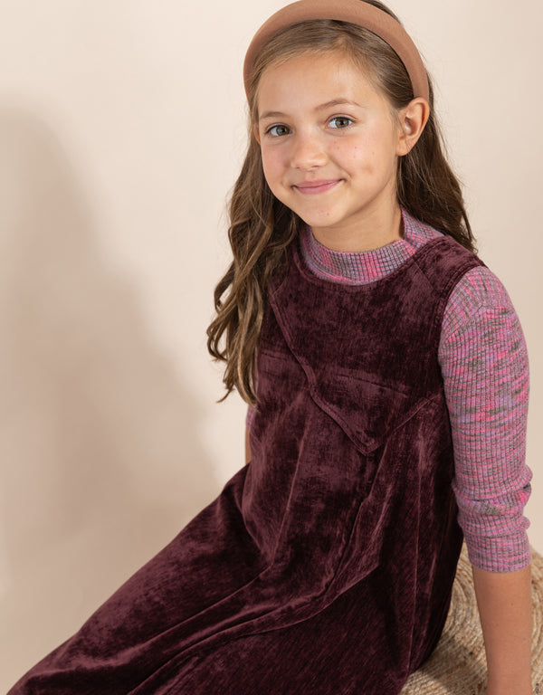 Biane Velour Maxi Burgundy