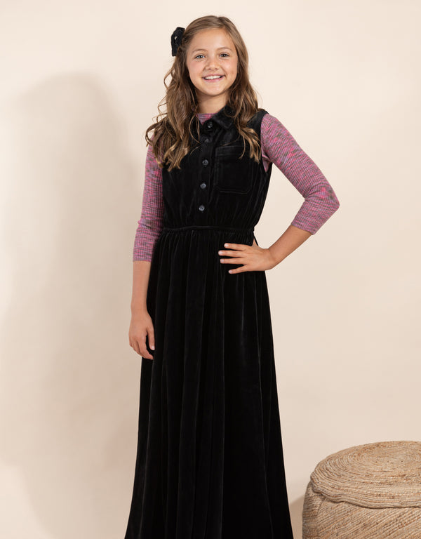 Astrid Velour Maxi Black
