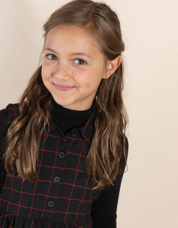 Maxi Jumper Plaid Black/Red