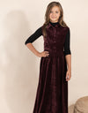 Astrid Velour Maxi Burgundy