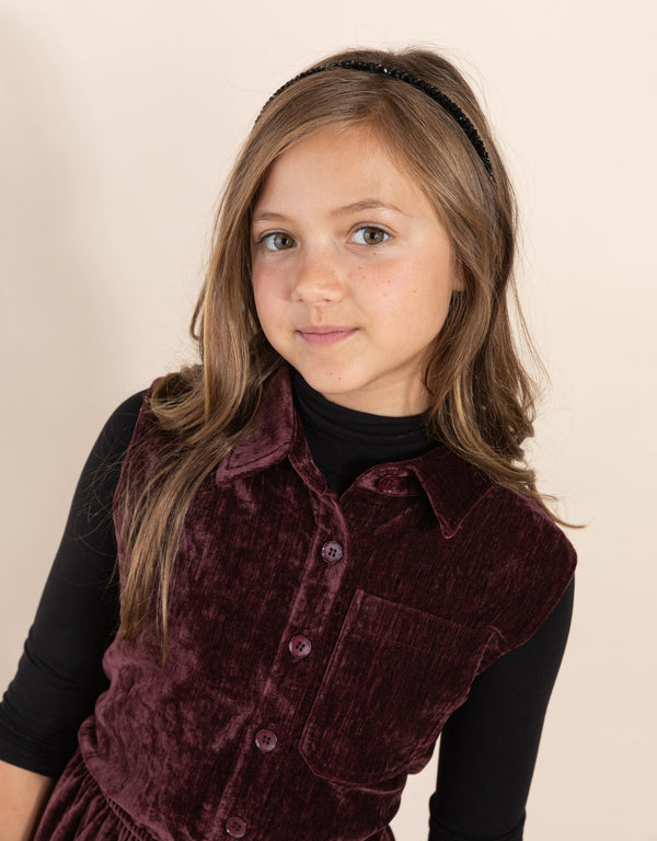 Astrid Velour Maxi Burgundy