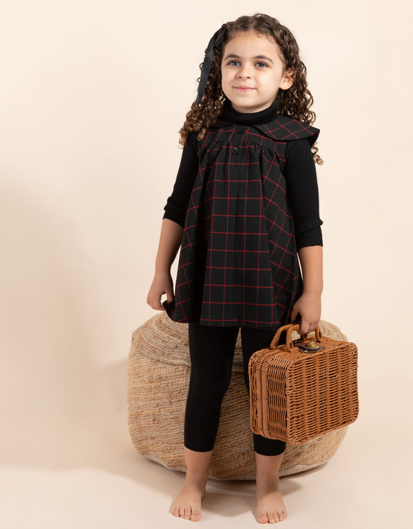 RaeLynn Windowpane Dress Red